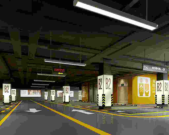 車庫(kù)劃線施工